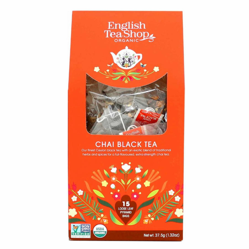 ENGLISH TEA Herbata Czarna Chai Black Tea 15 Piramidek Cena