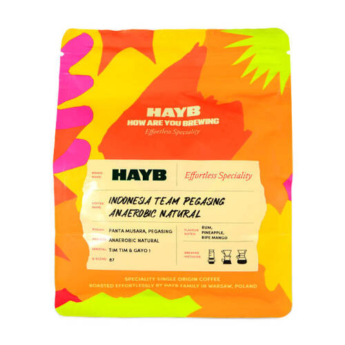 kawa ziarnista HAYB INDONEZJA Team Pegasing Anaerobic Natural 250g