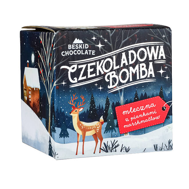 Beskid Chocolate Boże Narodzenie | BOMBA MLECZNA Z PIANKAMI 50g