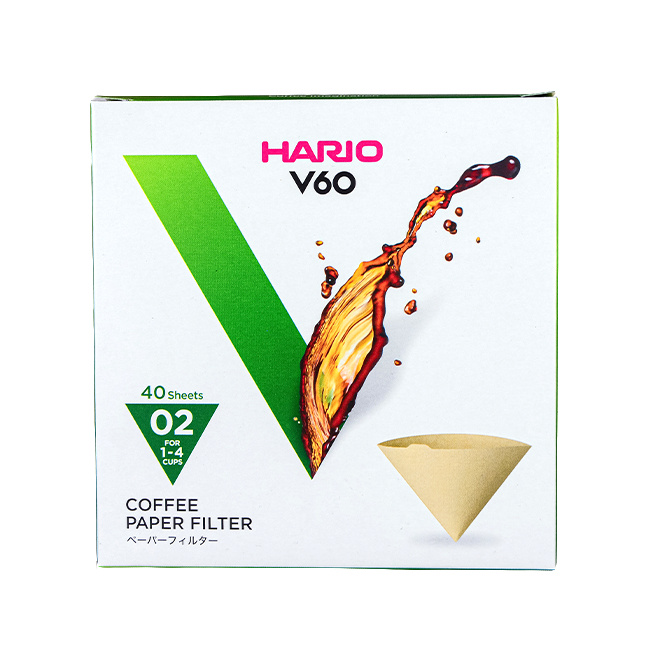 Filtry do HARIO V60-02 40szt. - BRĄZOWE