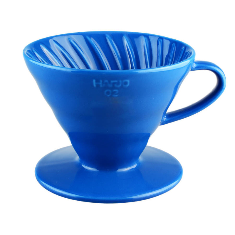 Ceramiczny dripper HARIO V60-02 + 40 szt. filtrów | TURKUSOWY