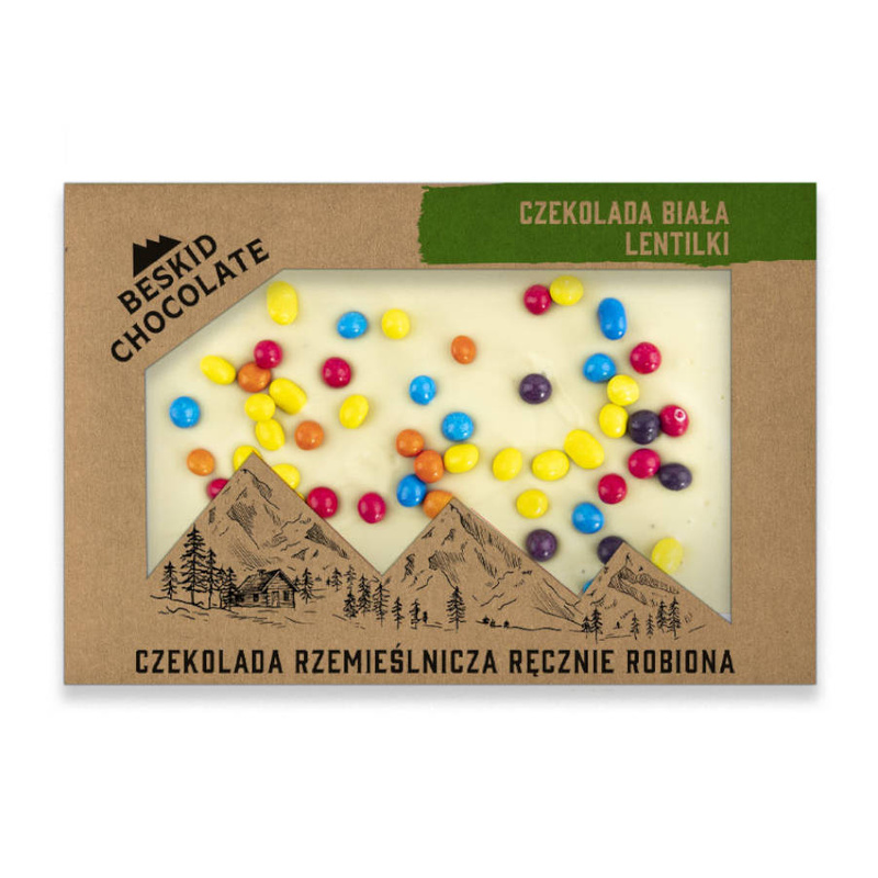 Beskid Chocolate | BIAŁA Z LENTILKAMI 75g