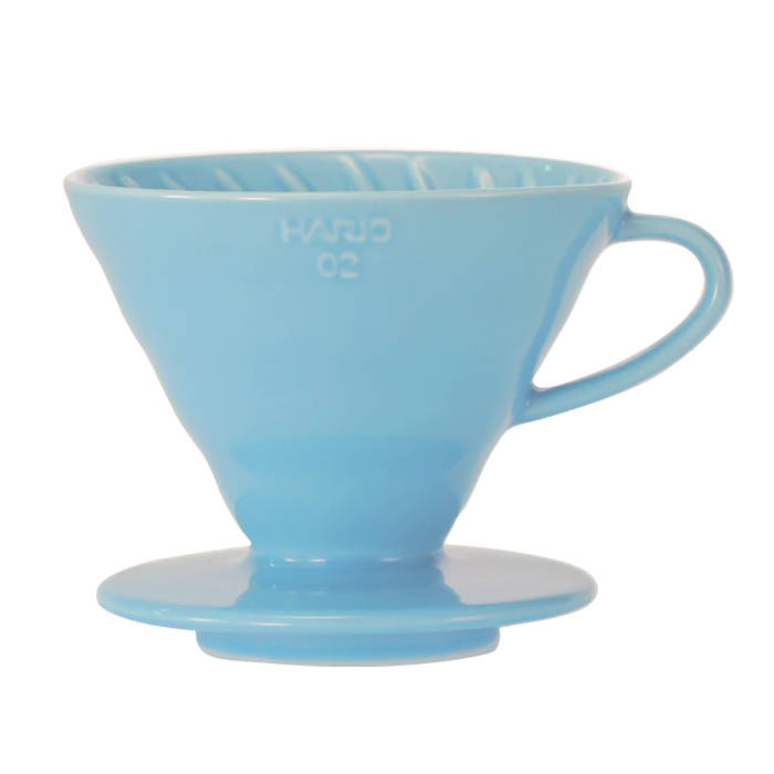 Ceramiczny dripper HARIO V60-02 + 40 szt. filtrów | BŁĘKITNY