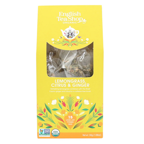 ENGLISH TEA - Lemongrass, Citrus & Ginger – 15 Piramidek