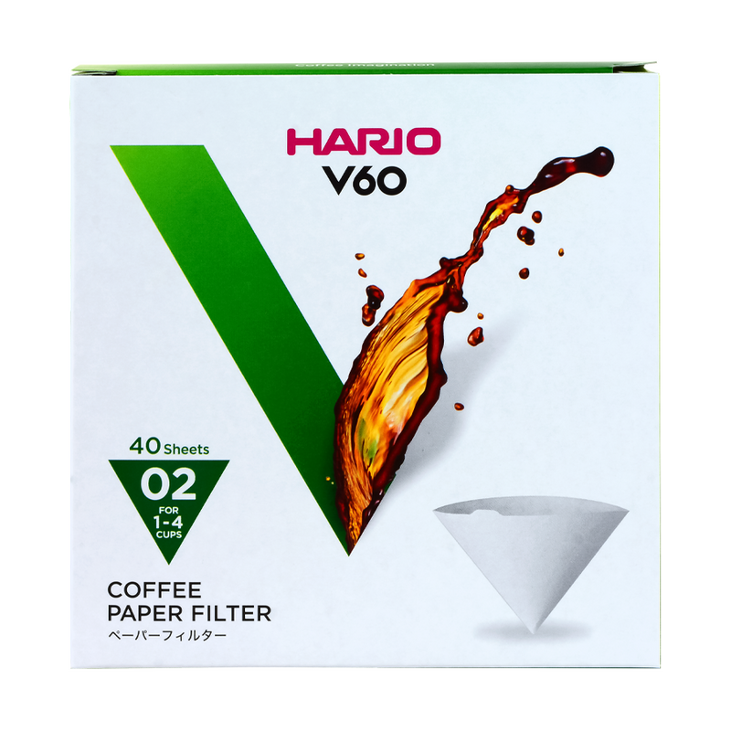 Filtry do HARIO V60-02 40szt. - BIAŁE