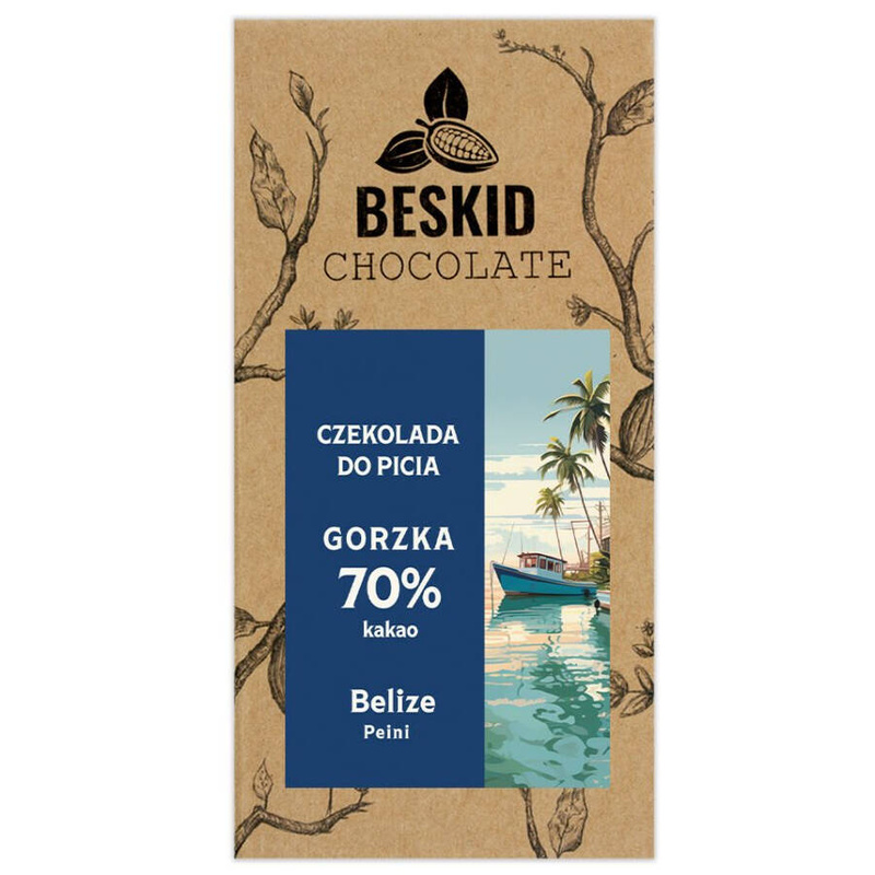 Beskid Chocolate czekolada pitna GORZKA 70% Belize Peini 200g