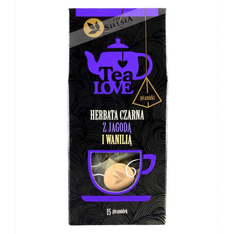 Herbata Tea LOVE czarna z jagodą i wanilią piramidki