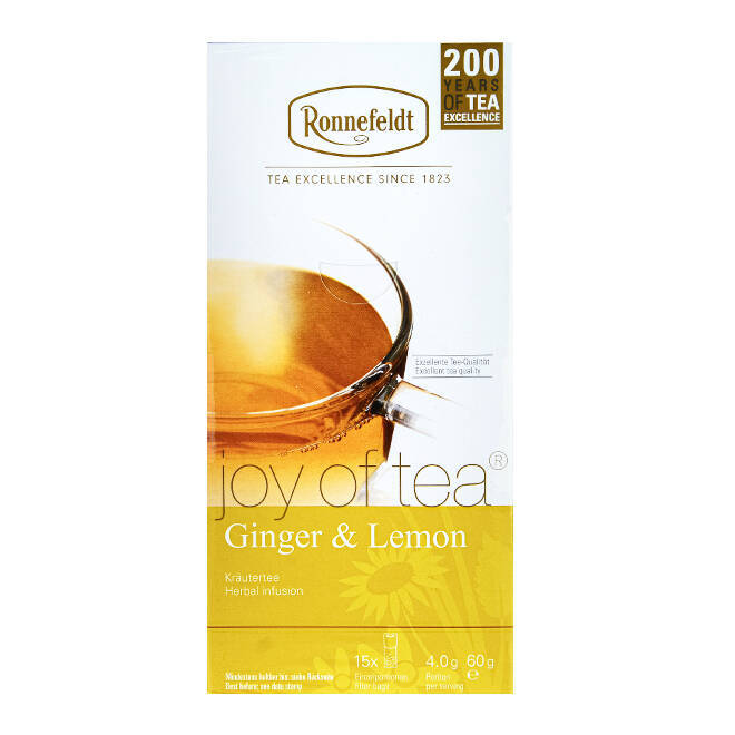 Herbata ziołowa Ronnefeldt Joy Of Tea w saszetkach | GINGER & LEMON