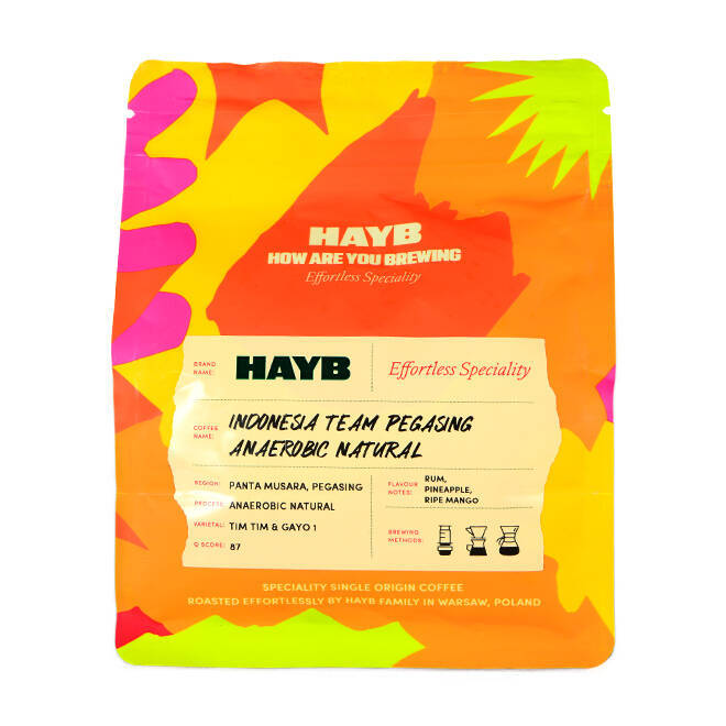 kawa ziarnista HAYB INDONEZJA Team Pegasing Anaerobic Natural 250g 