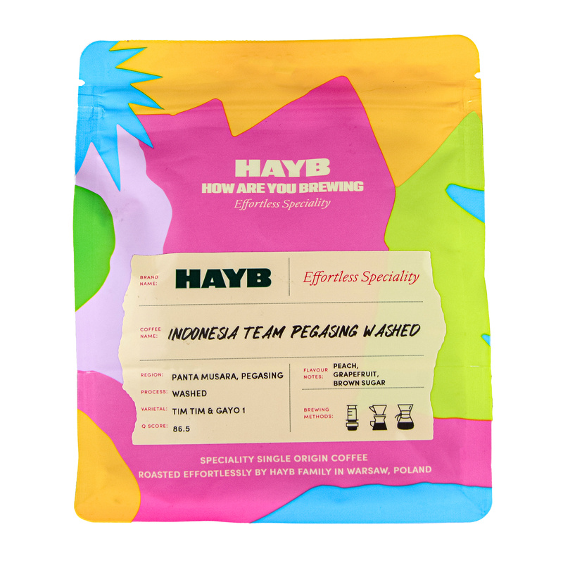 kawa ziarnista HAYB INDONEZJA Team Pegasing Washed 250g