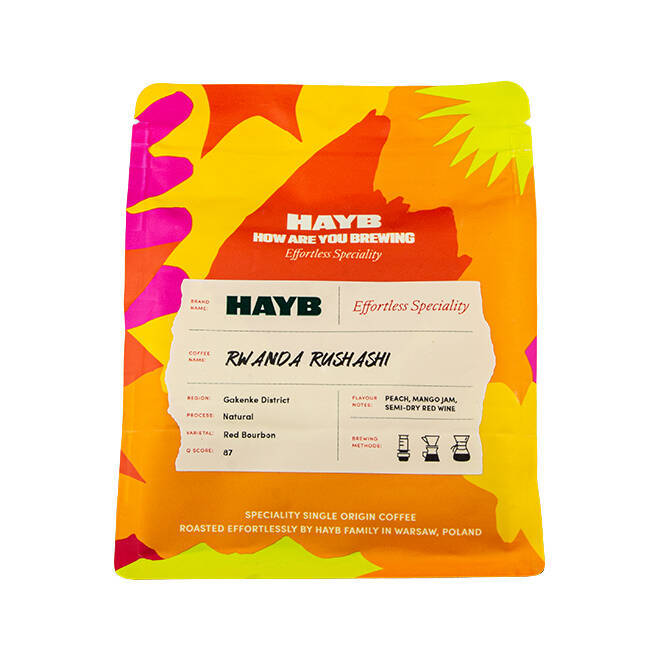 kawa ziarnista HAYB Rwanda Rushashi Natural 250g